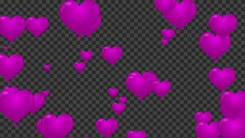 Heart Balloon Purple Alpha Loop V3
