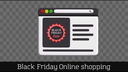 Animated Black Friday Sale Badge in Browser Window