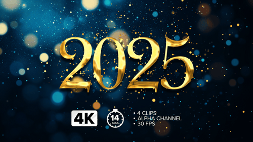 2025 New Year Liquid Metallic Reveal with Particles