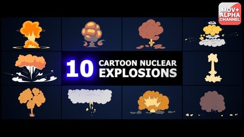 Cartoon Fire Explosions | Motion Graphics