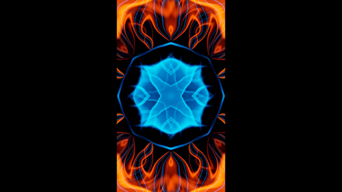 Dynamic Abstract Fluid Light Trails Kaleidoscope Background