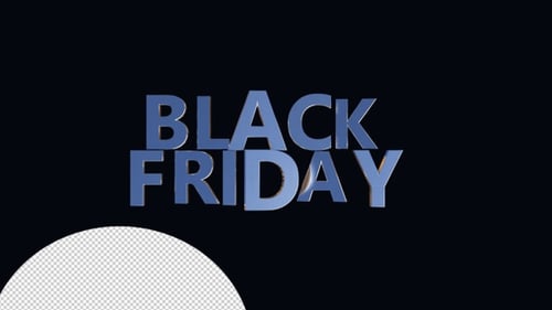 Black Friday Metallic 3D Text Reveal Animation