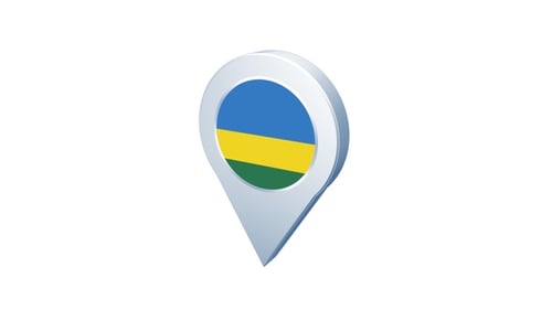 Rwanda Flag Pin Icon