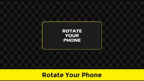 Rotate Your Phone - Yellow Mobile Alert