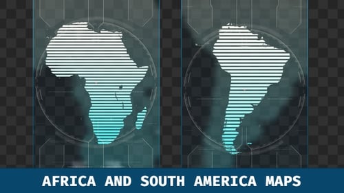 Futuristic Digital World Map Scan UI Element