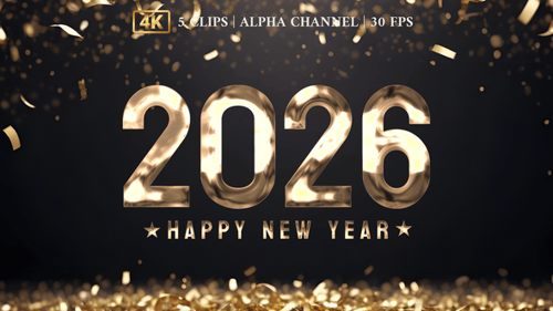 2026 Happy New Year Animated