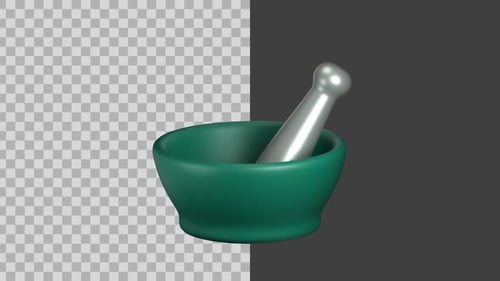 3D Animated Herbal Bowl Icon