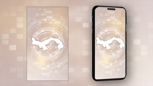 Animated Panama Map Outline Reveal