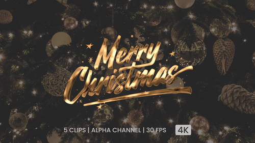 Merry Christmas Text Animation