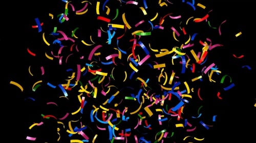 Animated Colorful Confetti Falling Rising Transition Element Overlay