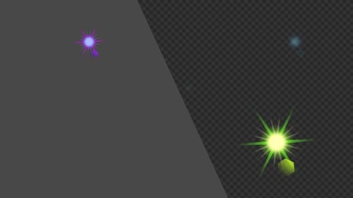 Effet de lumière chromatique 3D Starburst | Alpha Channel