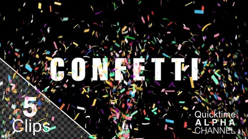 Vibrant Confetti Falling and Bursting Animations Collection
