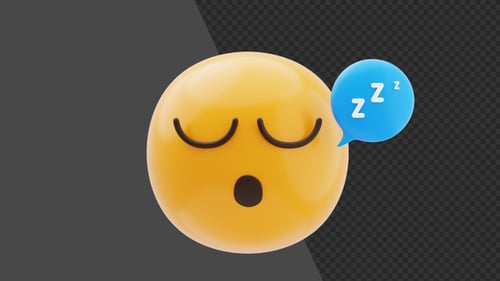 3D Animation of Sleeping Zzz | Alpha Channel