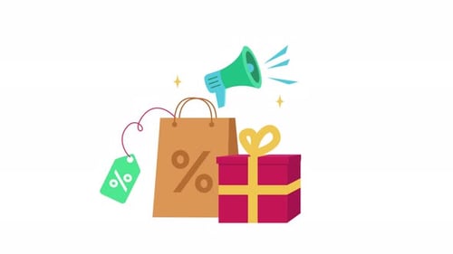 Animated Sales and Shopping Promotion Icon