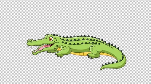 Cartoon Crocodile Animation 1080p