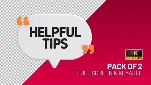 Modern 3D Speech Bubble Text Reveal Animation