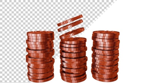 Lira Copper Coins Tower V7