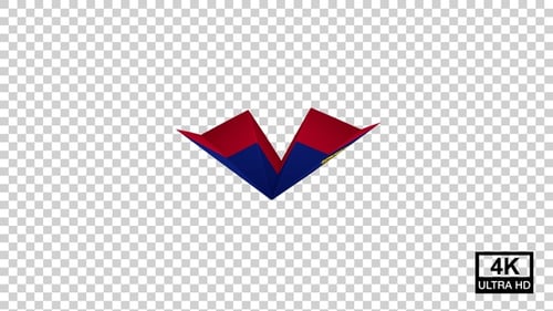 3D Geometric Origami Fold Logo Reveal Animation