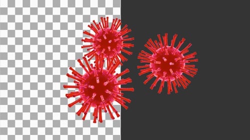3D Animation of Pathogen respiratory covic viruses causing infection | Alpha Channel
