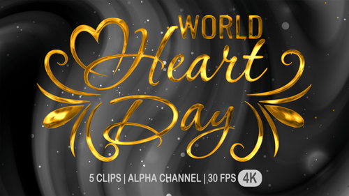 World Heart Day Text Animation