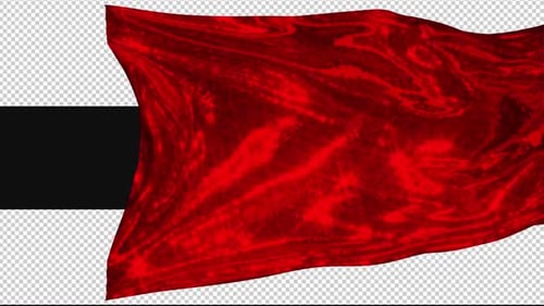 Red Fabric Passing Over Alpha Channel