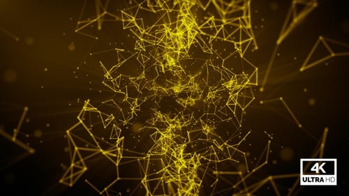 Yellow Technology Plexus Background V7