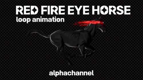 Red Eye Fire Horse Run Loop Side