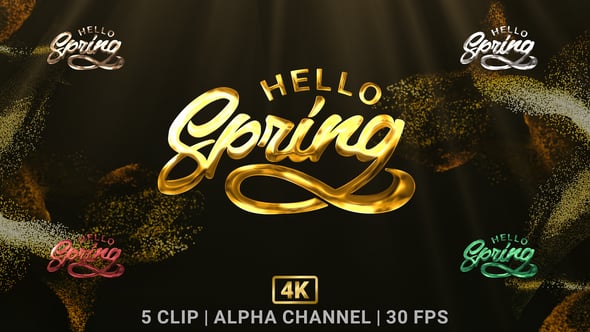 Hello Spring Text Animation, Revealer Motion Graphics ft. 4k & alpha ...