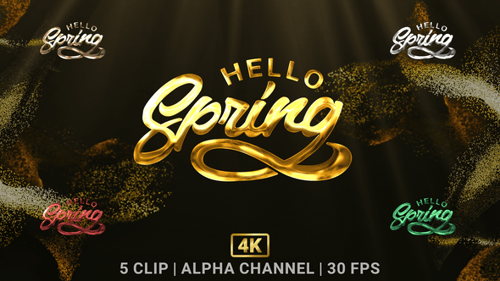 Hello Spring Text Animation