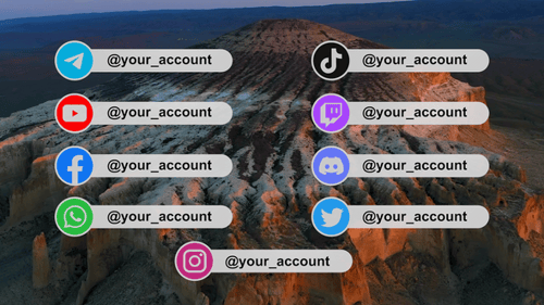 Social Media Lower Thirds Pack for Branding