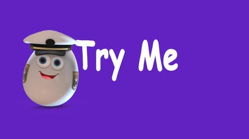 Animated Egg Character Text Message Reveal