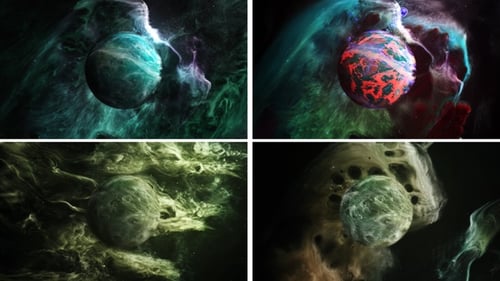 Realistisches Hintergrundpaket für Planeten und Atmosphäre