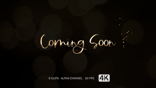 Elegant Fluid Metallic Cursive Coming Soon Text Reveal Pack