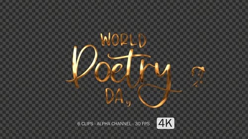 World Poetry Day Animation Text