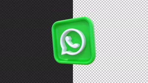 WhatsApp logo bouncing - 4K