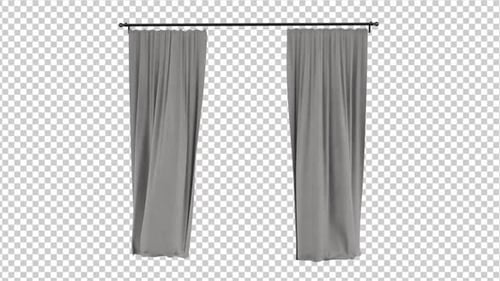 Dynamic Gray Curtains Opening and Closing Animation