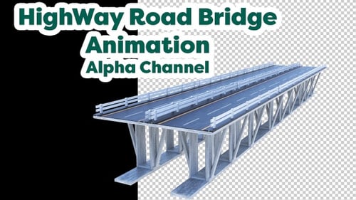 HighWay Long Bridge Road Under Construction Animation 05