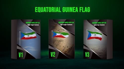 Animated Equatorial Guinea Flag Waving Seamlessly