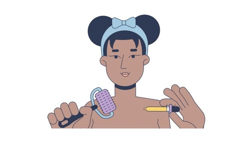 Animated Flat Design Skincare Routine for Beauty and Wellness