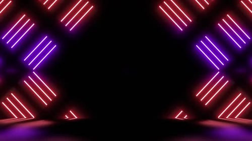Pacote de luzes de néon animadas coloridas
