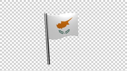 Pin-Icon mit Zypern-Flagge