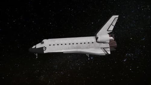 Rotating 3D Space Shuttle Model Animation