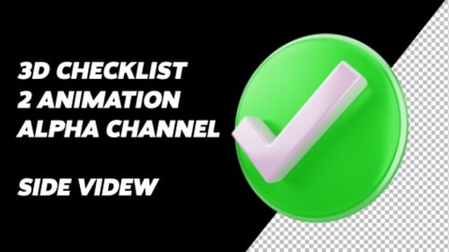 Modern 3D Animated Checkmark Icons for Success and Approval