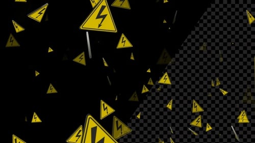 Señales de peligro y advertencia 3D Flying Alpha Loop V3