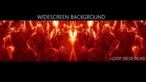 Abstract Fiery Particle Energy Widescreen Background Loop