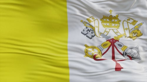 Vatican City National Flag Waving Animation