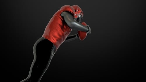American Football Player2 3D-Animation\_Motion 4