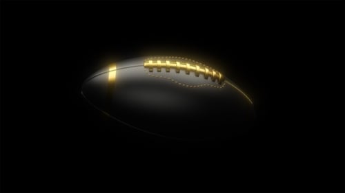 Black and Gold American Football Rotating Loop