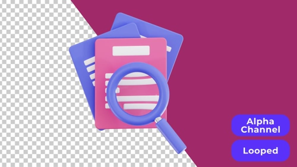 3D Animated Research File | Alpha Channel, Motion Graphics ft. research ...