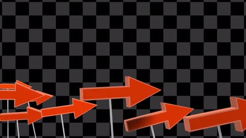 Running Orange Arrows